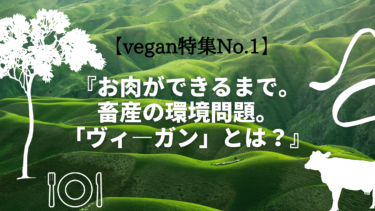 【vegan特集 No.1 |お肉が出来るまで。畜産の環境問題。『ヴィ―ガン』とは？】